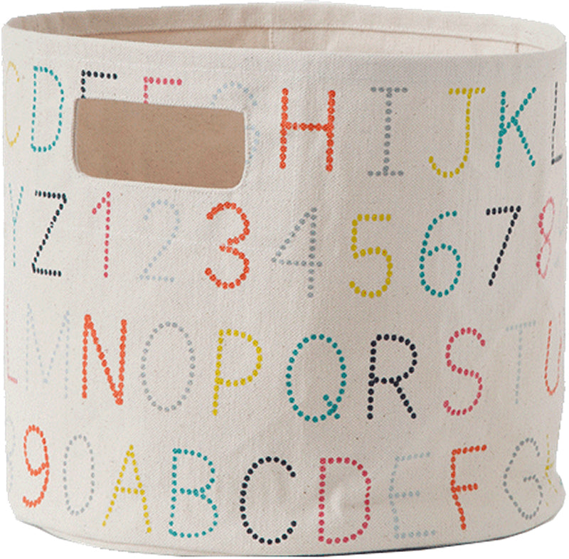 Petit Pehr Pom Pom Pint Storage Basket - Alphabet