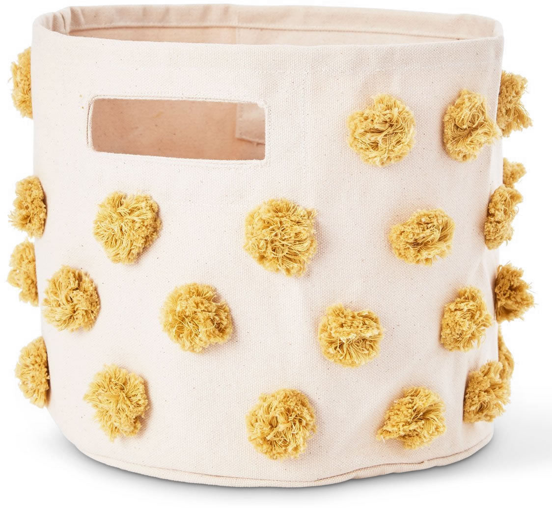 Petit Pehr Pom Pom Pint Storage Basket - Marigold