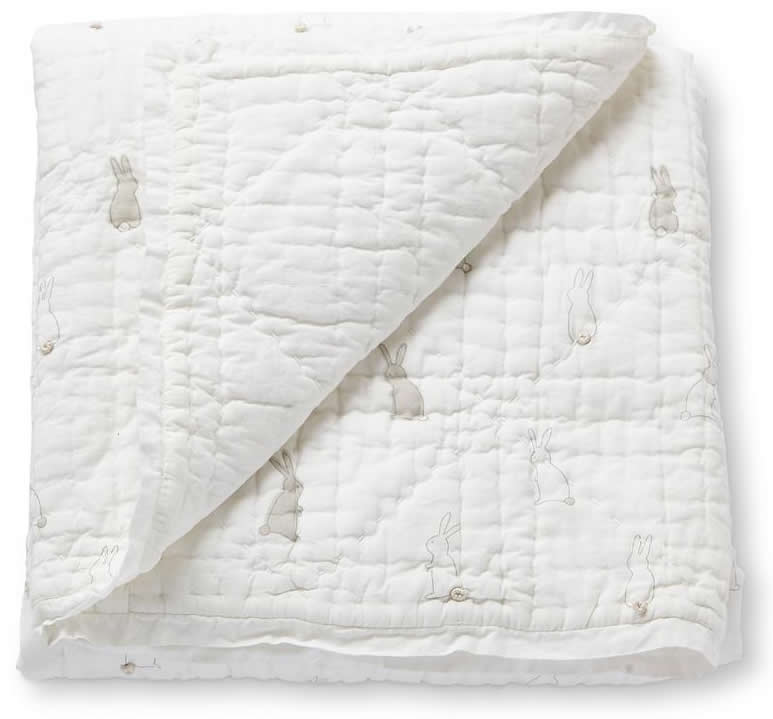 Petit Pehr Quilted Nursery Blanket - Bunny Hop