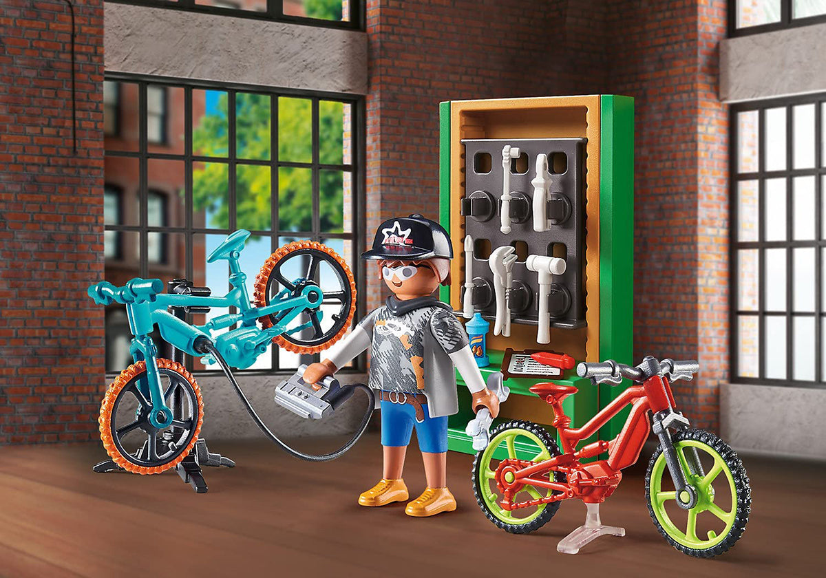 Playmobil Bike Workshop Gift Set