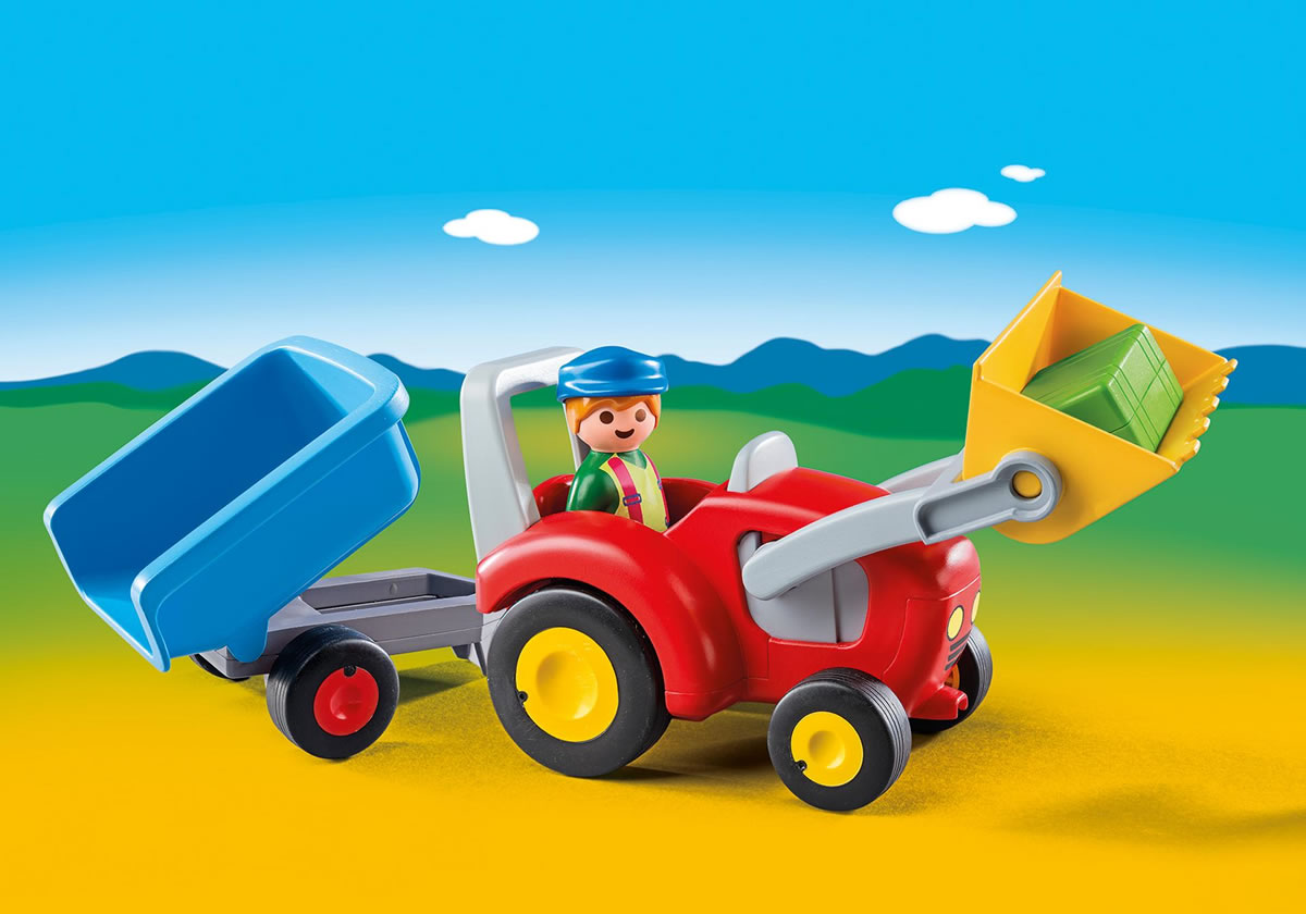 Playmobil Tractor with Trailer