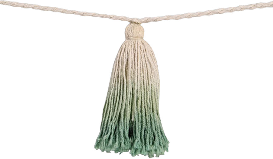 Lorena Canals Tie-Dye Pom Pom Garland - Green