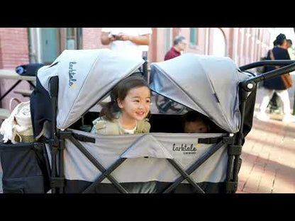 Larktale Caravan V2 (2 Seater) Stroller Wagon - Gray / Yellow