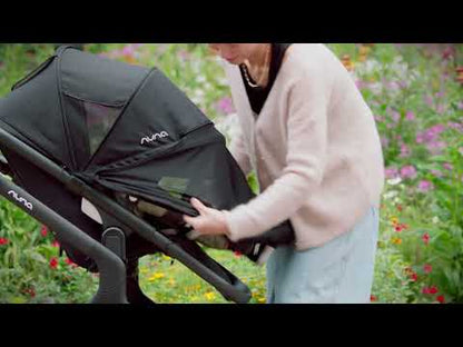 Nuna DEMI Next Twin Double Stroller with Rider Board + PIPA RX Travel System Bundle - Granite