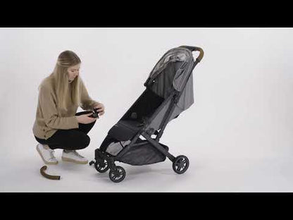 UPPAbaby MINU V2 Compact Stroller - Jake (Charcoal / Carbon / Black Leather)