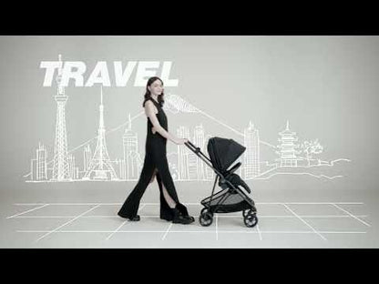 Cybex Melio Carbon 3 + Aton G Travel System Bundle - Moon Black / Moon Black