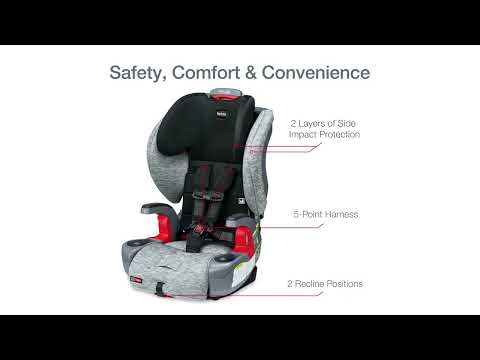 Britax Grow With You Clicktight Harness Booster Car Seat - Cool Flow Gray [New Version of the Frontier]