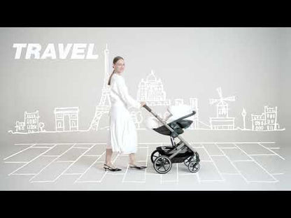 Cybex Balios S Lux + Aton G SensorSafe Travel System Bundle - Silver Frame / Lava Grey / Lava Grey