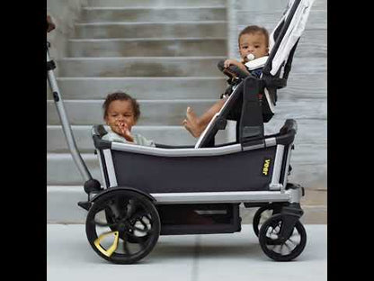 Veer Cruiser City (2 Seater) Stroller Wagon + Sidewall Kit + Canopy Bundle - Natural