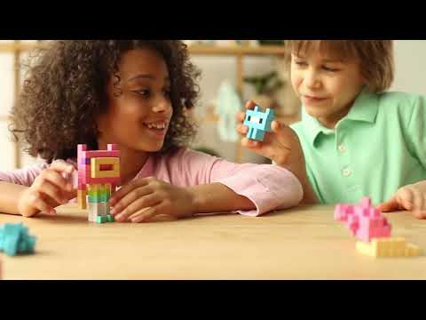 Ukidz PIXIO Happy Family - 88 Magnetic Blocks in 7 Colors