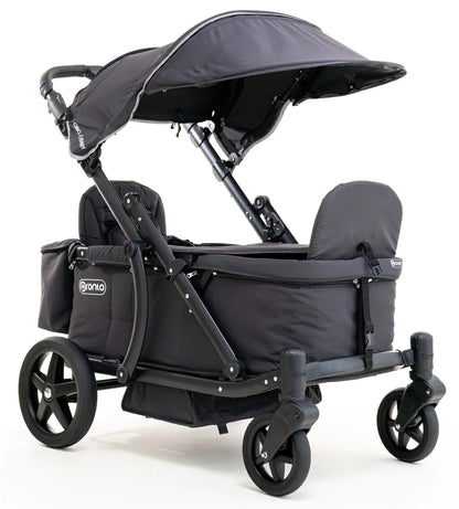 Pronto Squared (2 Seater) Stroller Wagon - Black Frame / Space Grey