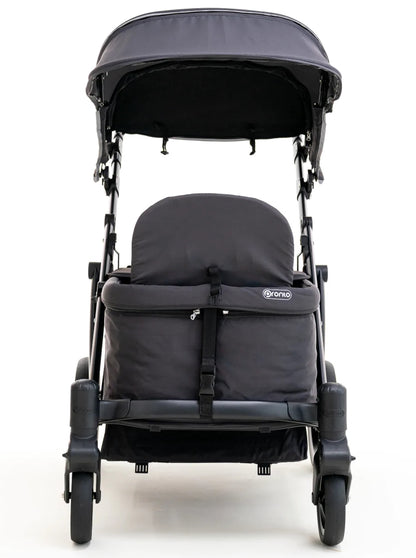 Pronto Squared (2 Seater) Stroller Wagon - Black Frame / Space Grey