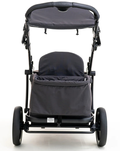 Pronto Squared (2 Seater) Stroller Wagon - Black Frame / Space Grey