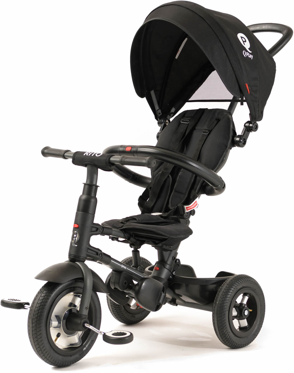 Q Play Rito Plus Folding Stroller Trike - Black