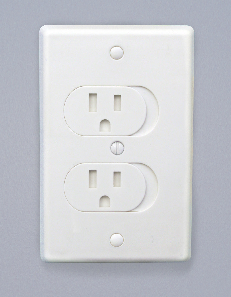 Qdos Universal Self-Closing Outlet Cover - White