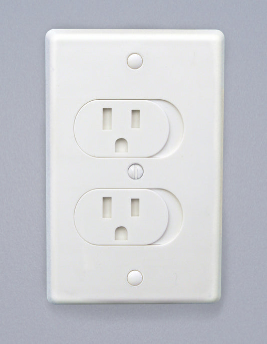 Qdos Universal Self-Closing Outlet Cover - White