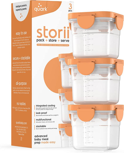 Quark Storii Cooling Food Storage Containers, 3 Pack