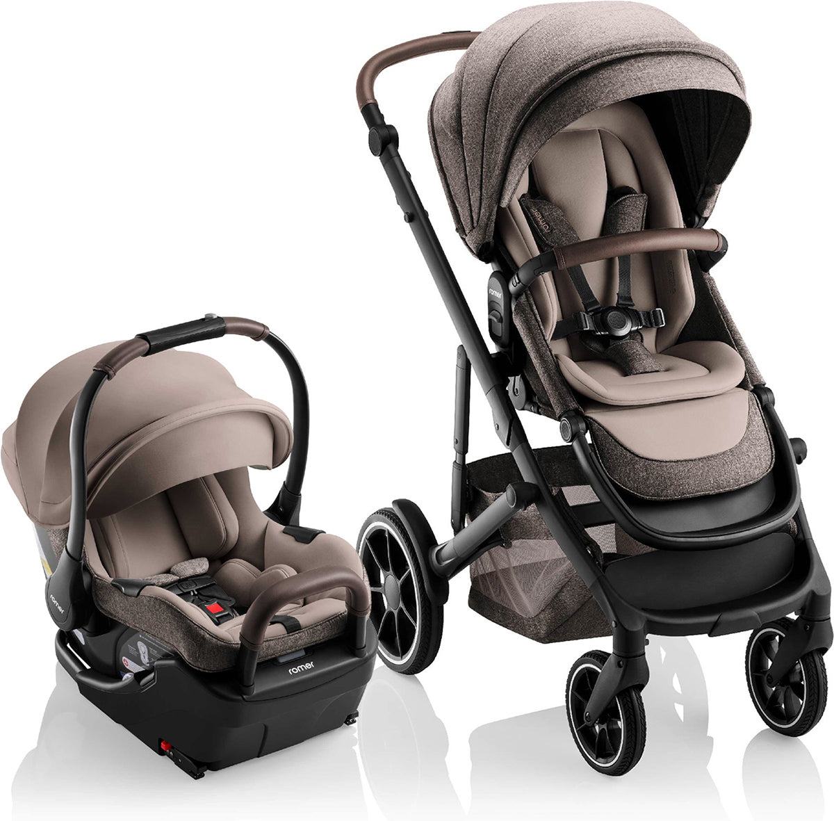 Romer Tura + Juni Travel System Bundle - Truffle