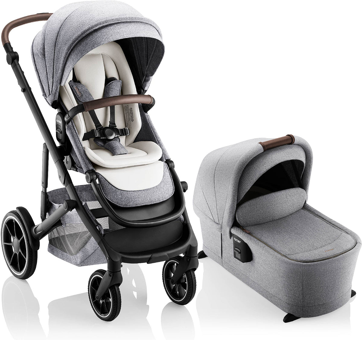 Romer Tura Stroller + Sera Bassinet Bundle - Pearl