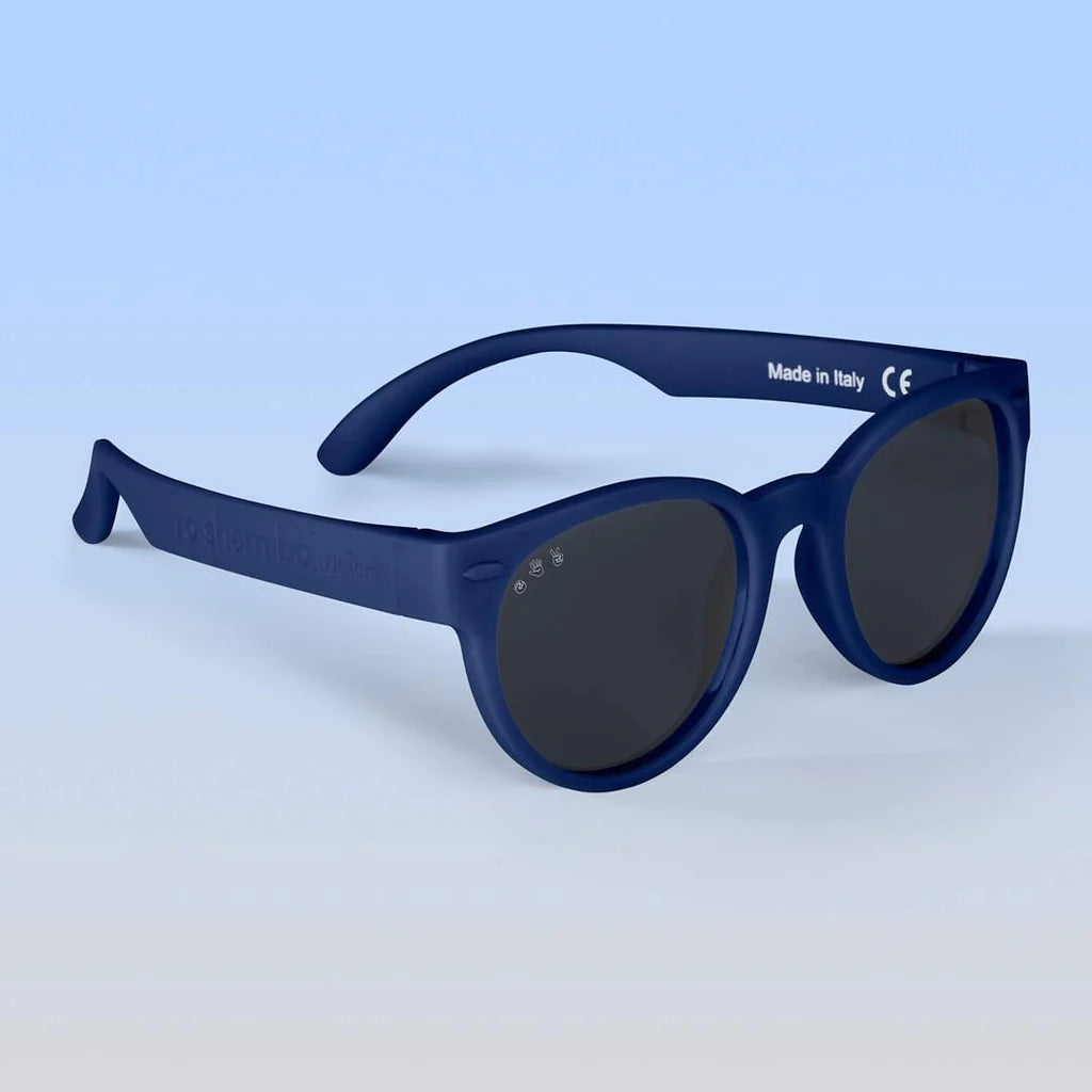 Roshambo Eyewear Polarized Baby Sunglasses - Simon Rounds - Navy / Grey (0-2 years)