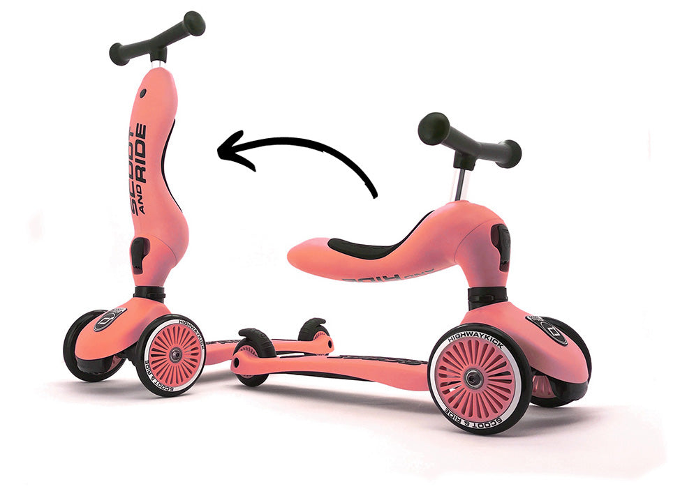 Scoot & Ride Highwaykick 1 Convertible Scooter - Peach