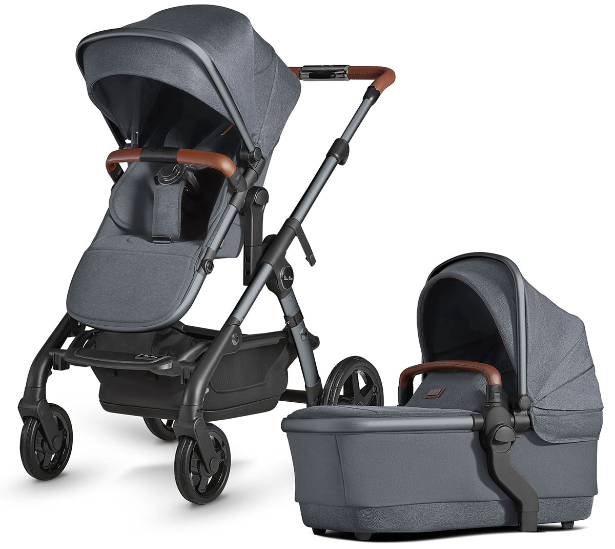 Silver Cross Wave Single-to-Double Stroller - Lunar