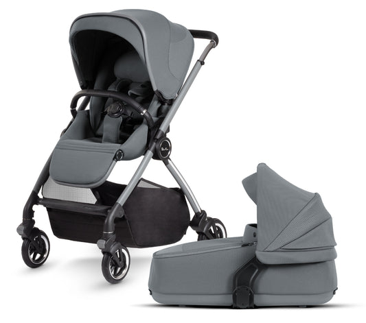 Silver Cross Dune Stroller + Compact Bassinet - Glacier