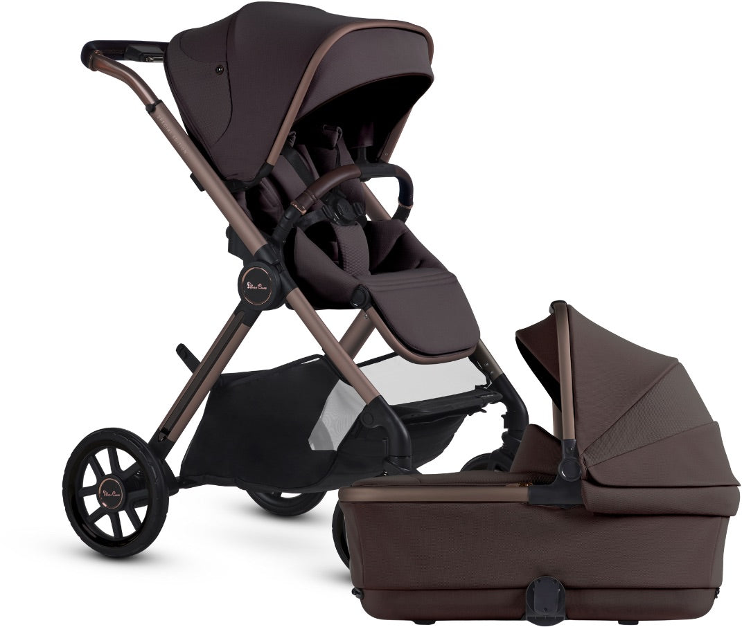 Silver Cross Reef 2 Stroller + Folding Bassinet Bundle - Ganache