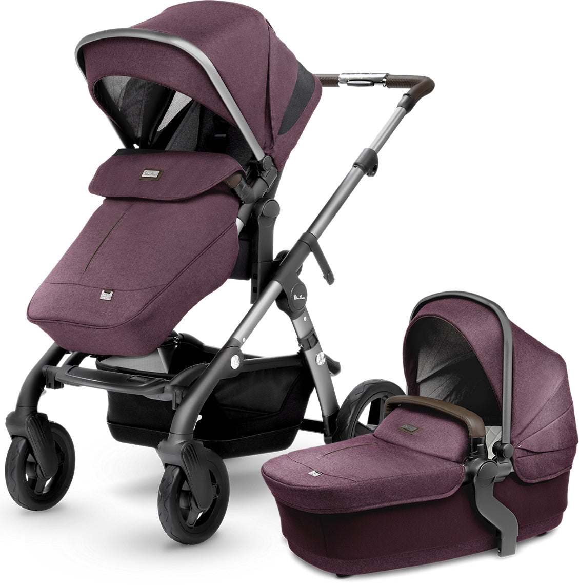 Silver Cross Wave Single-to-Double Stroller 2017 Claret