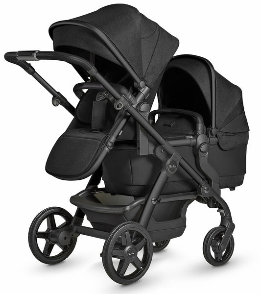 Silver Cross Wave Double Stroller Bundle - Cedar