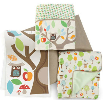 Skip Hop Complete Sheet 4 Piece Crib Set - Treetop Friends