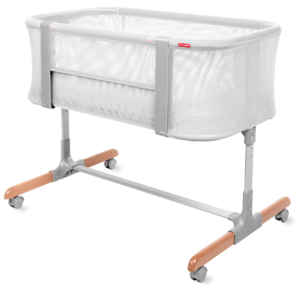 Skip Hop Cozy-Up 2-in-1 Bedside Sleeper & Bassinet - Grey