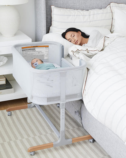 Skip Hop Cozy-Up 2-in-1 Bedside Sleeper & Bassinet - Grey