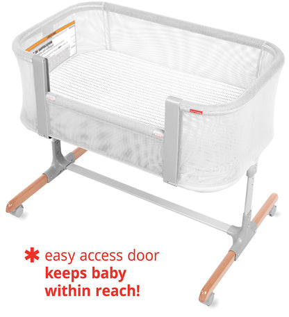 Skip Hop Cozy-Up 2-in-1 Bedside Sleeper & Bassinet - Grey