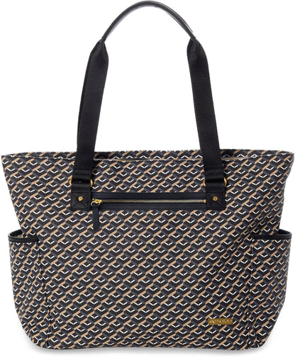 Skip Hop Deco Saffiano Tote Diaper Bag - Black