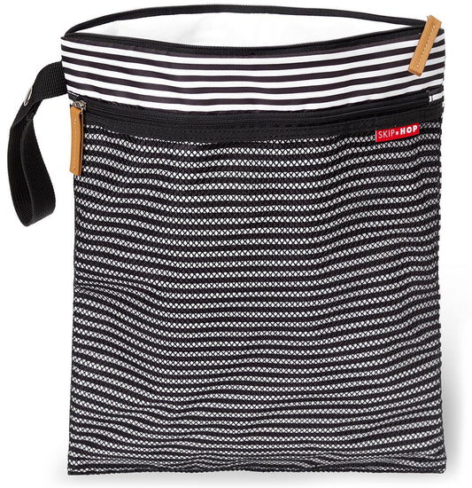 Skip Hop Grab & Go Wet/Dry BagÊ- Black/White Stripe