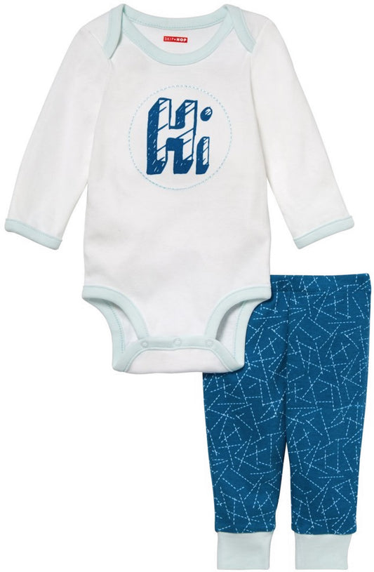 Skip Hop Long Sleeve Bodysuit & Pant Set, Hi - Galaxy (3 Months)