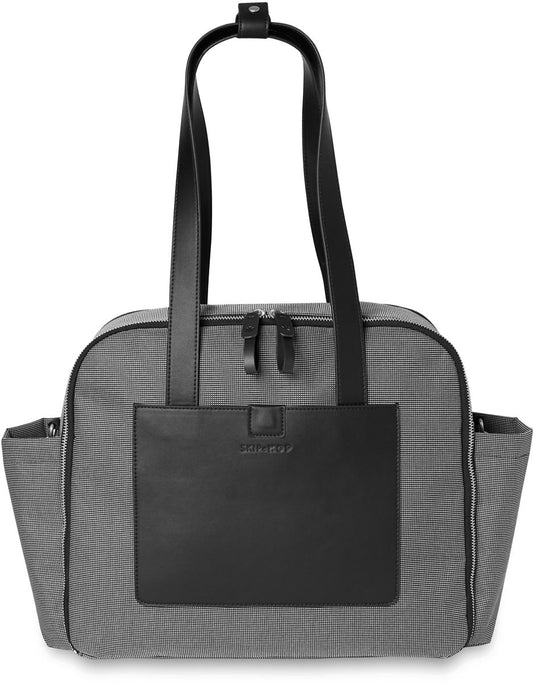 Skip Hop Madison Square Diaper Tote - Black/White Grid