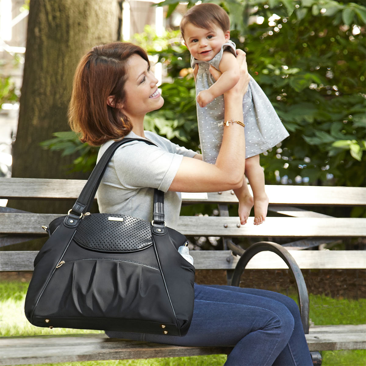 Skip Hop Studio Select Day-to-Night Diaper Satchel - Pewter