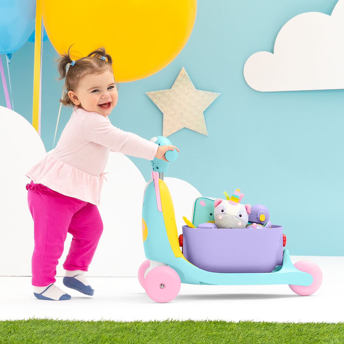 Skip Hop Zoo 3-in-1 Ride On Toy - Unicorn