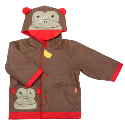 Skip Hop Zoo Little Kid Raincoat, Medium (3-4) - Monkey