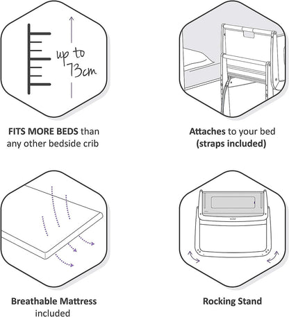 Snuz SnuzPod4 Bedside Crib - Natural