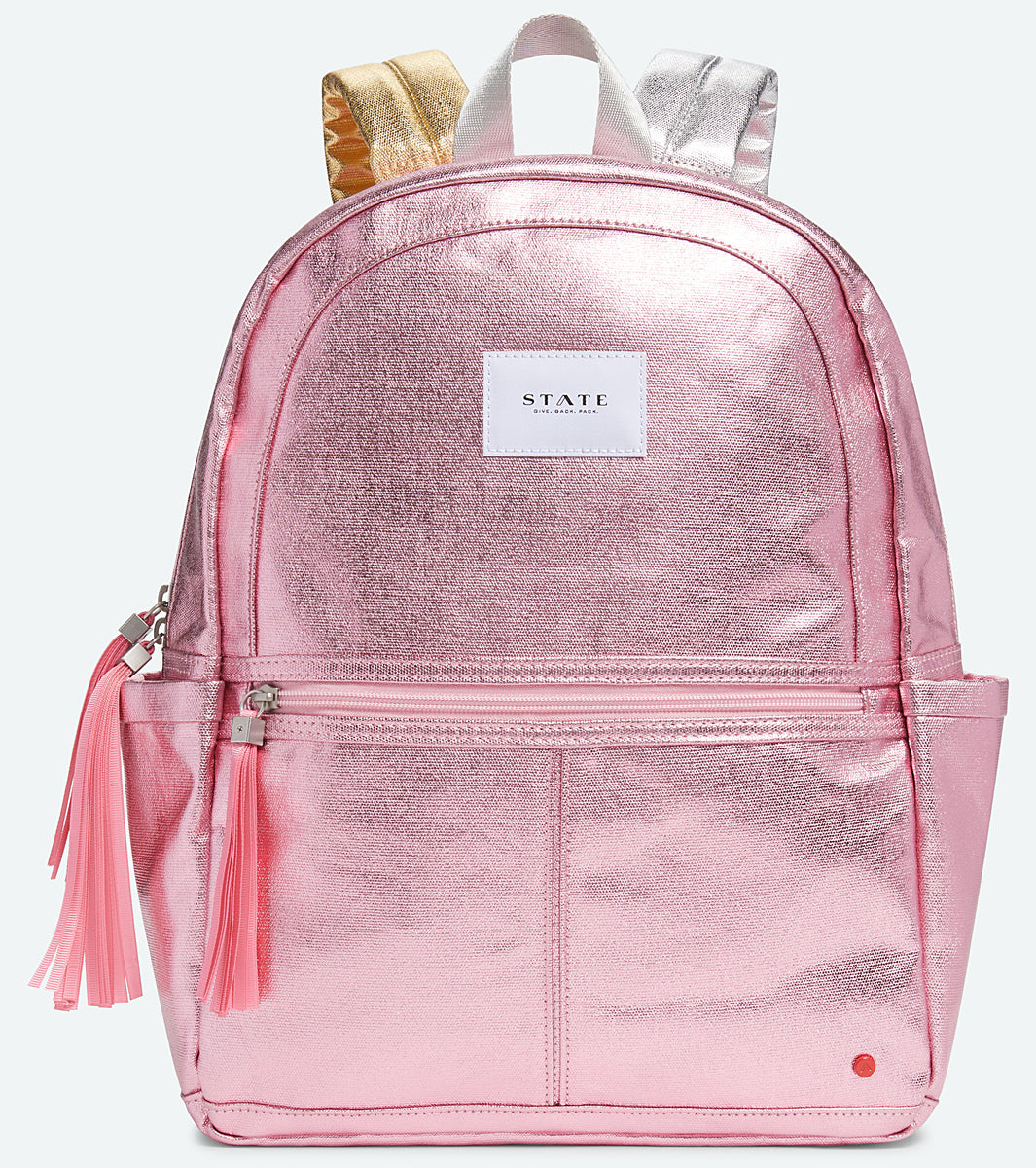 State Bags Kane Backpack Diaper Bag - Pink Metallic