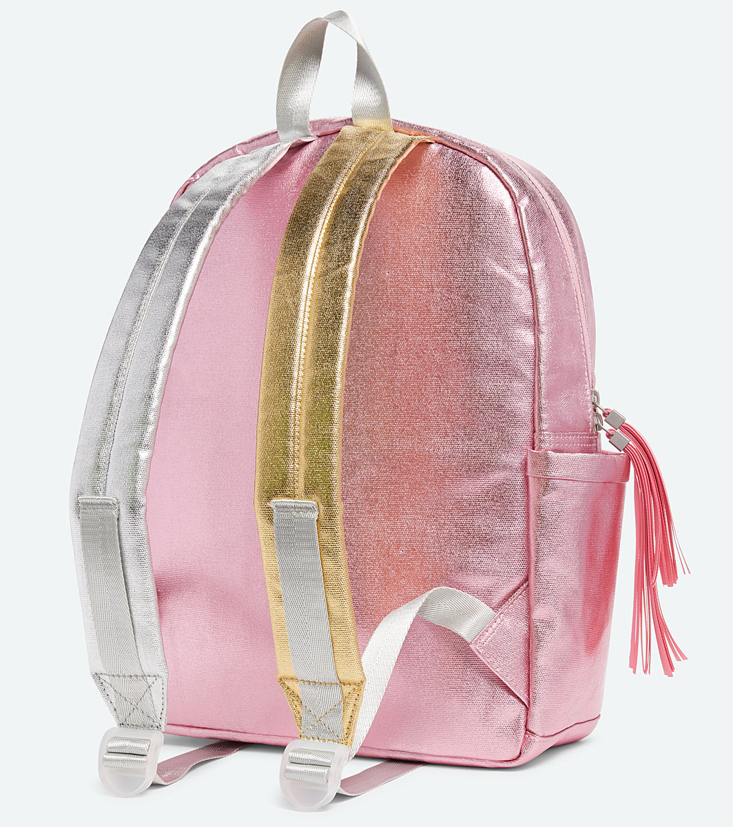 State Bags Kane Backpack Diaper Bag - Pink Metallic