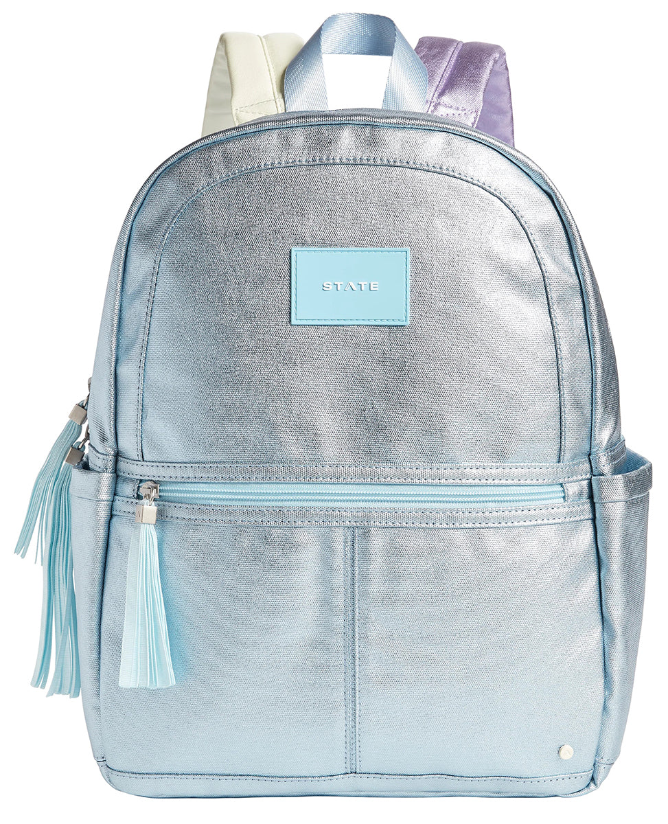 State Bags Kane Kids Backpack - Metallic Light Blue