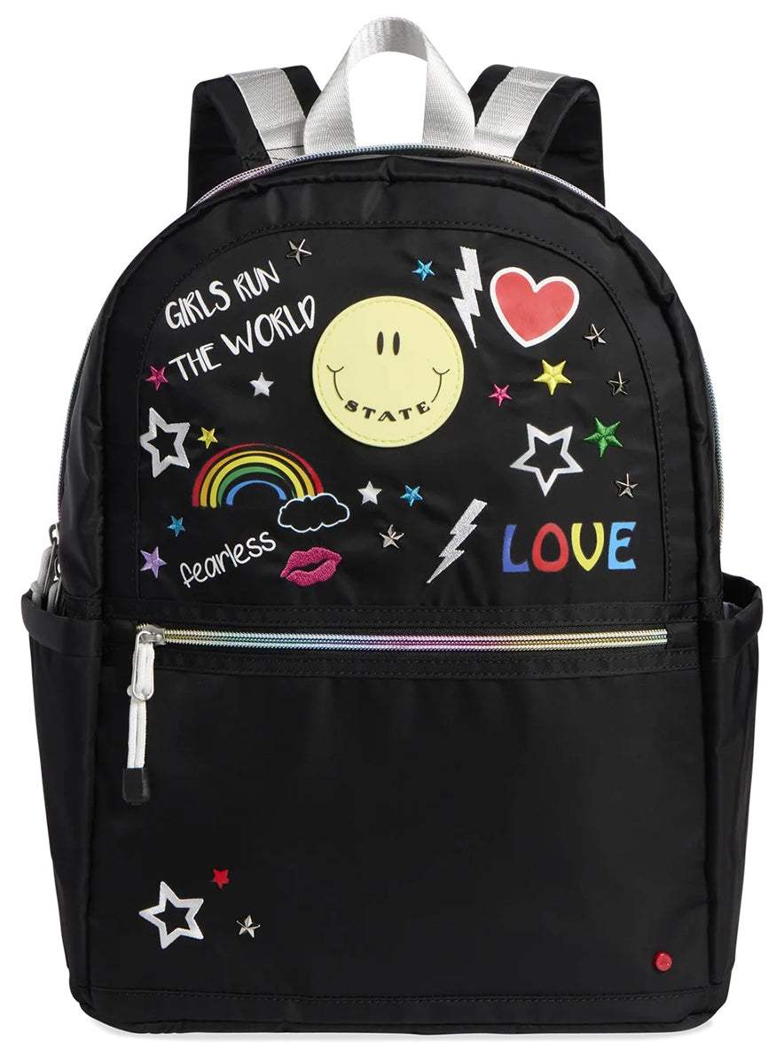 State Bags Kane Kids Double Pocket Backpack - Girl Power