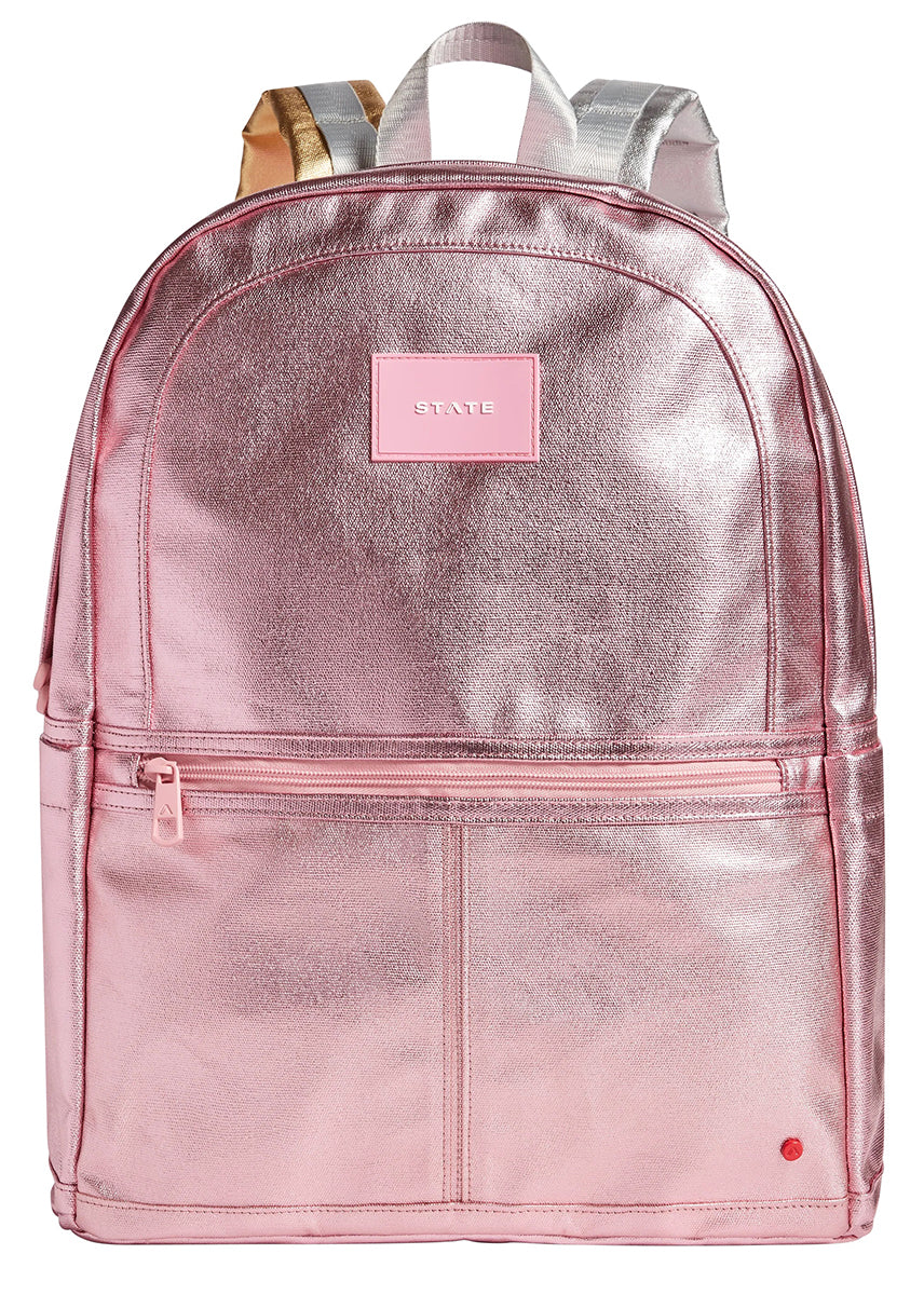 State Bags Kane Kids Large Backpack - Metallic Pink / Silver