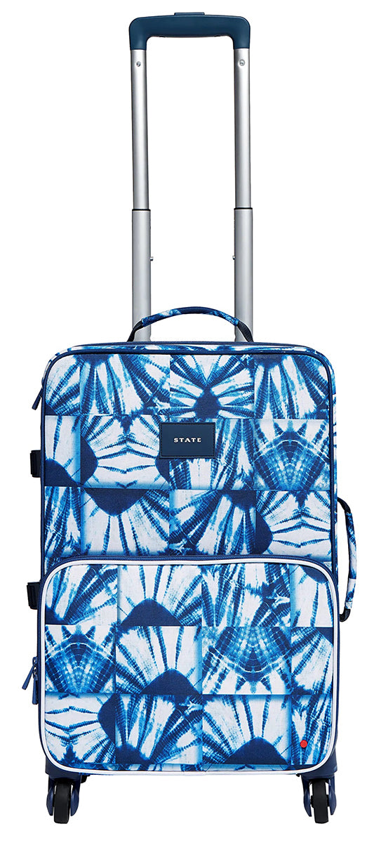 State Bags Logan Suitcase - Indigo Patchwork