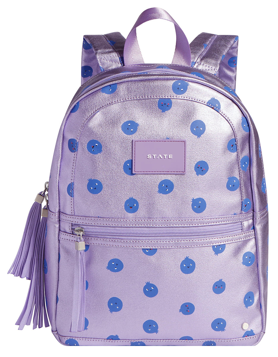 State Bags Mini Kane Kids Backpack - Metallic Blueberries