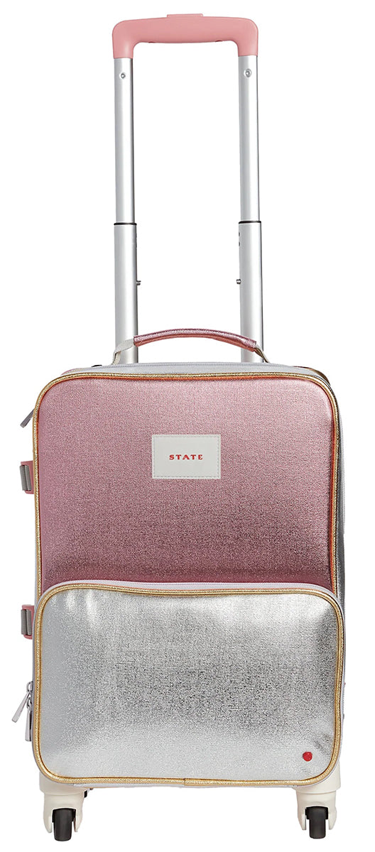 State Bags Mini Logan Suitcase - Pink / Silver